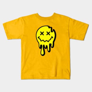 ACID SMILEY (MELTING) #6 (DEEP SHADOW) Kids T-Shirt